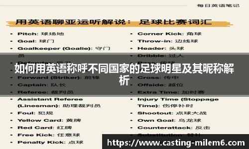 如何用英语称呼不同国家的足球明星及其昵称解析